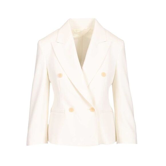 Max Mara Women Wool Canvas Crop Blazer